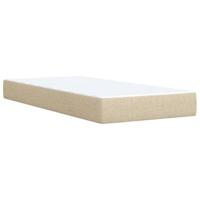 Boxspring met matras stof crèmekleurig 100x200 cm - thumbnail