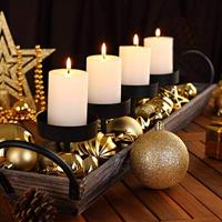 Kerstboom decoraties - Set van 66 - goudkleurig - thumbnail