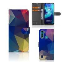 Motorola G8 Power Lite | Book Case | Polygon Dark - thumbnail