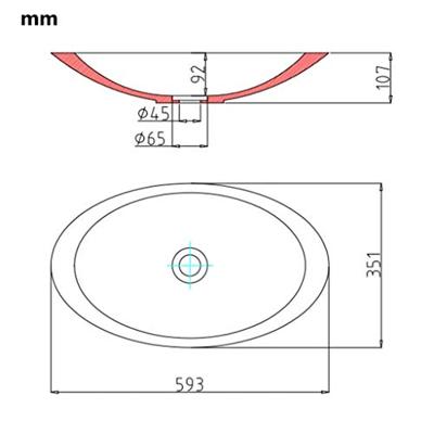 VidaXL Wastafel 59,3x35,1x10,7 cm mineraal gegoten/marmer gegoten wit VidaXL Wastafel 59,3x35,1x10,7 cm mineraal gegoten/marmer gegoten wit