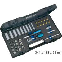 HAZET Dopsleutelset 855-1 | 1/4 inch (6,3 mm) vierkant hol | Buiten-zeskant-tractieprofiel, Buiten-TORX®-profiel, Binnen-TORX®-profiel, Sleufprofiel| - thumbnail