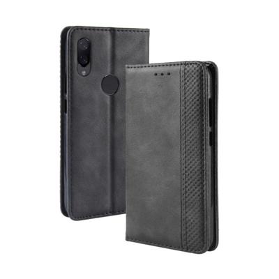 Magnetische sluiting Retro textuur horizontale Flip lederen Case voor de Xiaomi Mi spelen met houder & kaartsleuven & portemonnee (zwart) Magnetische sluiting Retro textuur horizontale Flip lederen Case voor de Xiaomi Mi spelen met houder & kaartsleuven & portemonnee (zwart)
