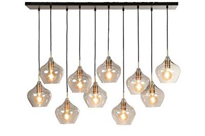 Light & Living Hanglamp 'Rakel' 10-Lamps, kleur Antiek Brons / Smoke