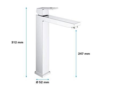 GROHE Eurocube waterbesparende wastafelkraan verhoogd chroom 23406000