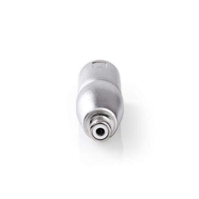 Nedis CAGP15930ME tussenstuk voor kabels XLR (3-pin) RCA Female Zilver