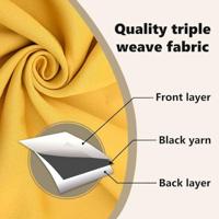 VidaXL Zwart-out gordijnen met ringen 2 pcs mosterdgeel 260 x 140 cm - thumbnail