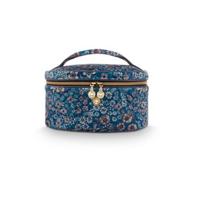 Pip Studio Pip Studio Cleo Beauty Case Quilted Daisy Dreams Blue 26x16x16cm - thumbnail