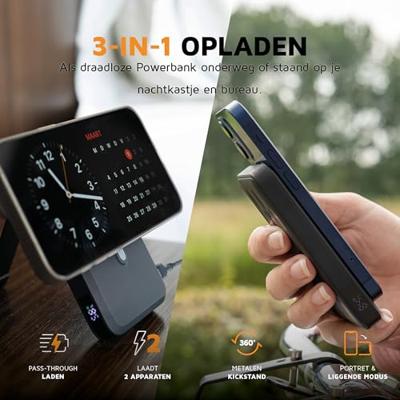 Xtorm uel Series 5 Power Pack wireless magnetic 10000 mAh Powerbank Zwart - thumbnail