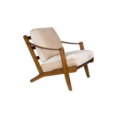 Dutchbone Fauteuil 'Washington' Mangohout en geweven stof Dutchbone Fauteuil 'Washington' Mangohout en geweven stof