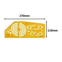 Aristo AR-5085 Tekensjabloon Axonograph II 270x110x1 mm Oranje/Transparant - thumbnail
