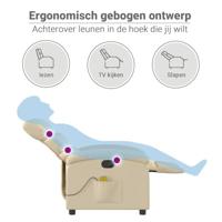Massagestoel verstelbaar stof crèmekleurig - thumbnail