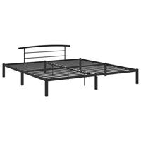 Bedframe metaal zwart 200x200 cm - thumbnail
