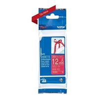 Etiketten Brother TZe, TZ TZe-RW34 Tapekleur: Wijnrood Tekstkleur:Goud 12 mm 4 m - thumbnail