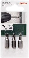 Bosch Accessories 2609255974 Bitset 3-delig Plat, Kruiskop Phillips, Kruiskop Pozidriv - thumbnail