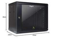 Inter-Tech SMA-6409 rack 9U Wandrek Zwart - thumbnail