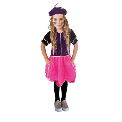 Verkleedset Pietenjurk Roze/Paars 3-5 Jaar