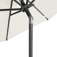 VidaXL Parasol met stalen paal 225x225x212 cm wit - thumbnail