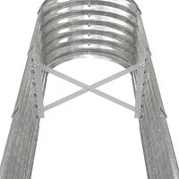 Plantenbak 260x40x36 cm gepoedercoat staal zilverkleurig - thumbnail