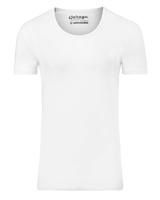 Garage T-Shirt Deep Round Neck Bodyfit White ( 0205) - thumbnail