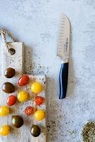 Santoku-mes BRA A198003 Zwart Grijs Roestvrij staal - thumbnail