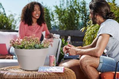 Elho loft urban bowl bloempot 35 warm grijs