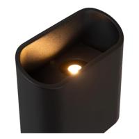 Lucide ATILA - Wandlamp Binnen/Buiten - LED Dimb. - 2x5W 2700K - IP65 - Zwart - thumbnail