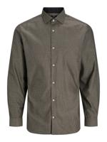 J-j Premium Jprblaparker Detail L/s Shirt Noos 12260641 Overhemd Chocolate Torte Slim Fit - thumbnail