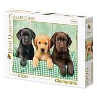 Clementoni puzzel drie labradors - 1000 puzzelstukjes - thumbnail