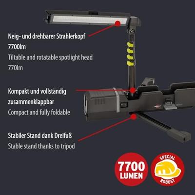 Brennenstuhl Multi Battery | LED | Telescopische werklamp | 6050 MA | 7700lm | IP54 | Excl. accu 1173700004 - thumbnail