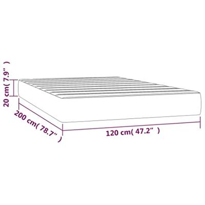 Pocketveringmatras 120x200x20 cm stof lichtgrijs Pocketveringmatras 120x200x20 cm stof lichtgrijs
