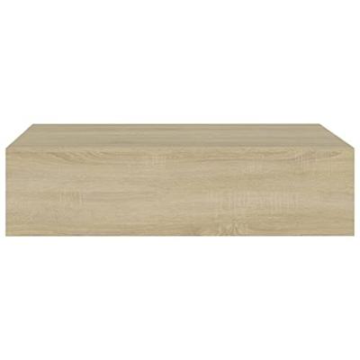 Wandschappen 2 st met lade 40x23,5x10 cm MDF eikenkleurig Wandschappen 2 st met lade 40x23,5x10 cm MDF eikenkleurig