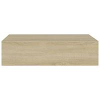 Wandschappen 2 st met lade 40x23,5x10 cm MDF eikenkleurig - thumbnail