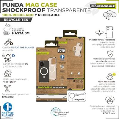 Telefoonhoes Muvit for Change iPhone 15 Pro Max Clear Magnetisch Telefoonhoes Muvit for Change iPhone 15 Pro Max Clear Magnetisch