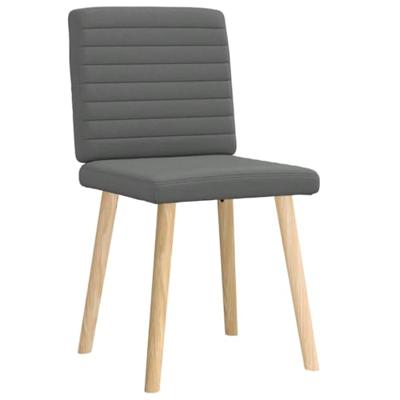 Eetkamerstoelen 2 st stof donkergrijs