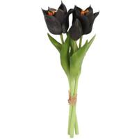 Countryfield kunstboeket tulip greigii zwart 30 cm | 24 stuks - thumbnail