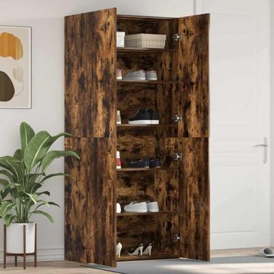 Schoenenkast Multikleur 80 x 35.5 x 180 cm Bewerkt hout