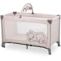 Reisbedje - HAUCK - DREAM N PLAY GO - 60 x 120 cm - Pluchen speelboog - Opvouwbaar - Wielen - Winnie de Poeh regenboogbeige - thumbnail