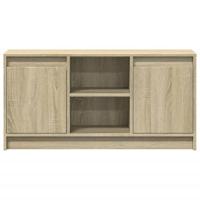 Tv-meubel met LED 100x34x50 cm bewerkt hout sonoma eikenkleurig - thumbnail