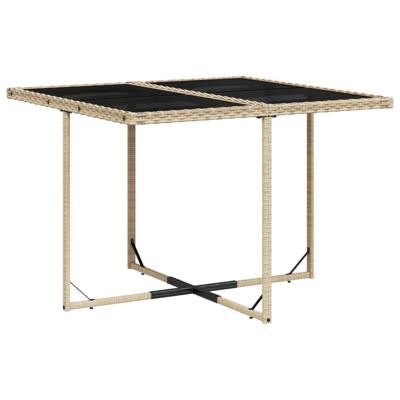 5-delige Tuinset met kussens poly rattan beige - thumbnail
