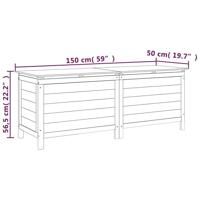 Tuinbox 150x50x56,5 cm massief vurenhout antracietkleurig - thumbnail