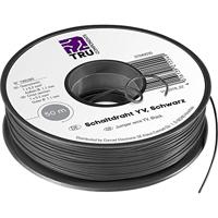 TRU COMPONENTS 1565380 Schakeldraad Yv 1 x 0.20 mm² Zwart 50 m - thumbnail