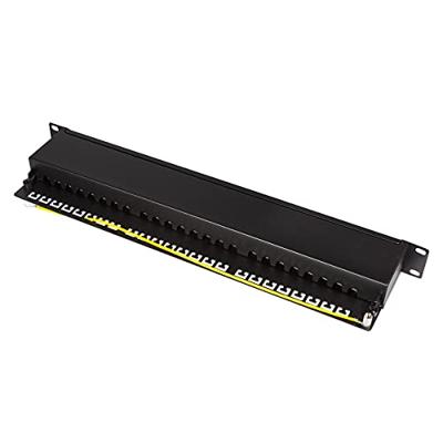LogiLink NP0061 24 poorten Patchpaneel 483 mm (19) CAT 6A 1 HE Zwart - thumbnail