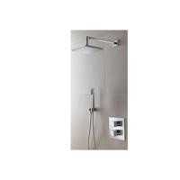 Hotbath Thermostatische Inbouw Douche Set Bloke Met 2-Weg-Stop-Omstel Ibs 4A - Chroom + Wandarm - thumbnail