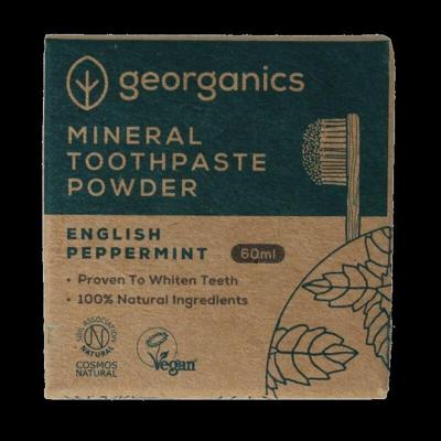 Georganics Mineral toothpaste powder english peppermint 60 Milliliter