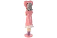 Decoratieve figuren Home ESPRIT Roze Mauve chica 10 x 8,5 x 31 cm - thumbnail