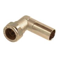 Bonfix knelkoppeling - Inschuifkniekoppeling - 15mm x 15u - Messing - thumbnail