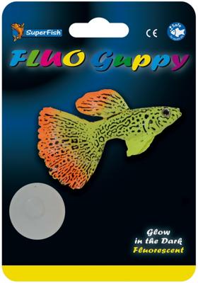 Superfish Fluo Guppy Aquarium - Fluorescerende Ornamenten & Blauwe LED-licht, Energiezuinig