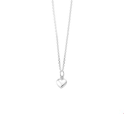 TFT Zilveren Ketting Hart 1,1 mm x 41+4 cm