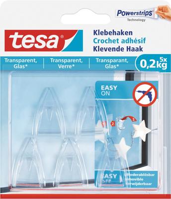 tesa Zelfklevende haak Small Transparant Inhoud: 5 stuk(s)