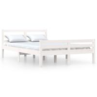 Bedframe massief hout wit 150x200 cm 5FT King Size - thumbnail